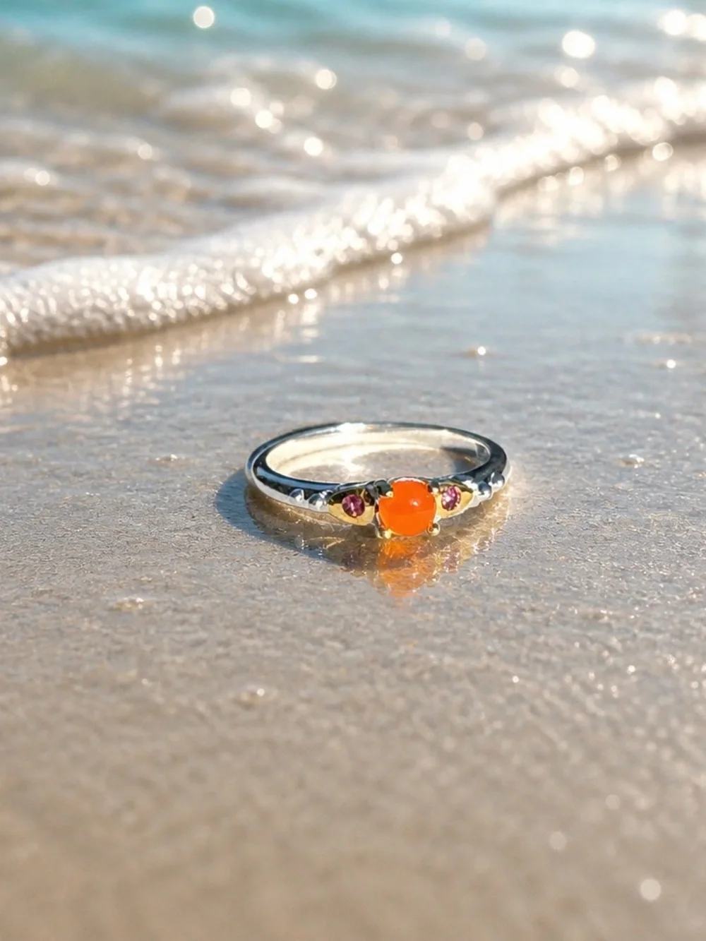 NEW! Carnelian & Garnet Ring